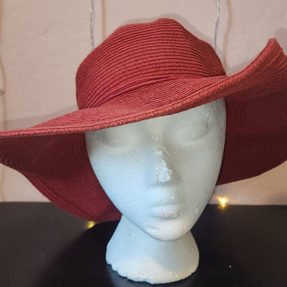 ❤️ Red Straw Foldable Sunhat – Perfect for Travel, Beach Days & Gardening ☀️🌿